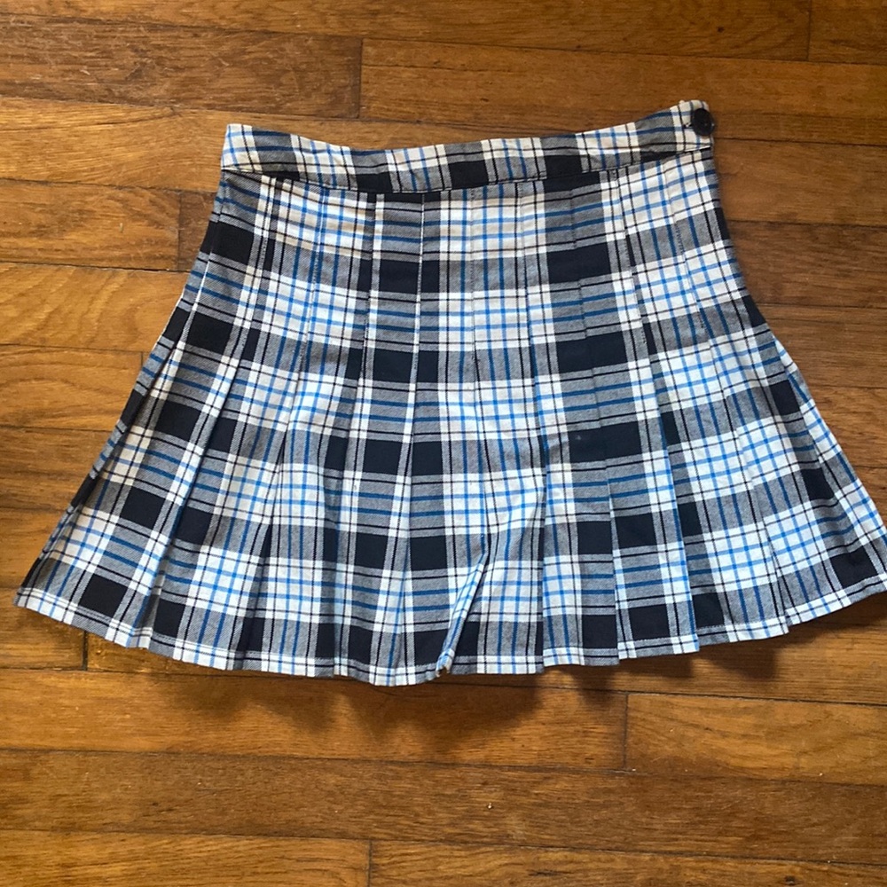 plaid mini skirt, size S
